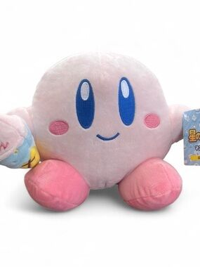 Nintendo Kirby Plush - Light Pink with Blue Eyes and Pink Cheeks
